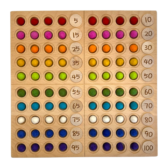 **Pre-order (Ships in 2-3 Weeks)**Hundred Frame Coin Pockets Set with Counting and Alphabet Coins