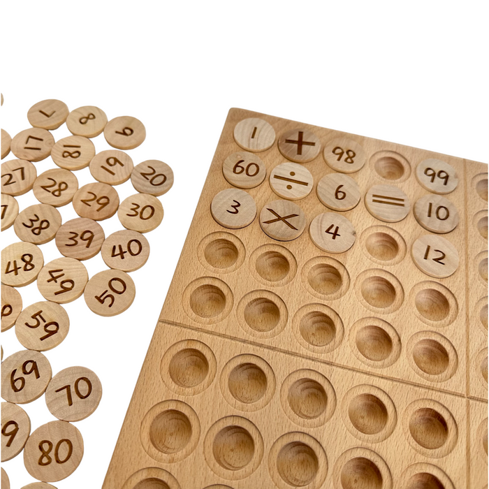 **Pre-order (Ships in 2-3 Weeks)**Hundred Frame Coin Pockets Set with Counting and Alphabet Coins