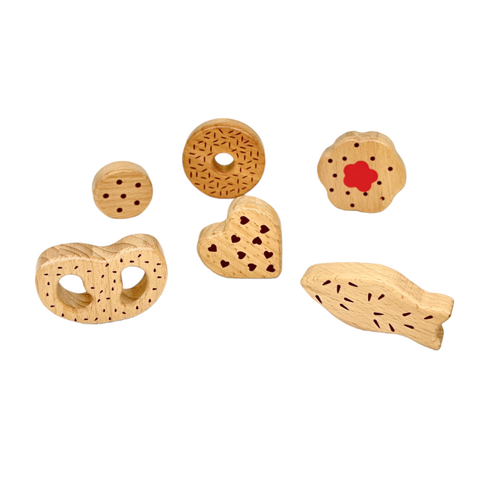 10-Piece Wooden Popsicle & Pastry Pretend Play Set | Ice Cream & Cookies Shop