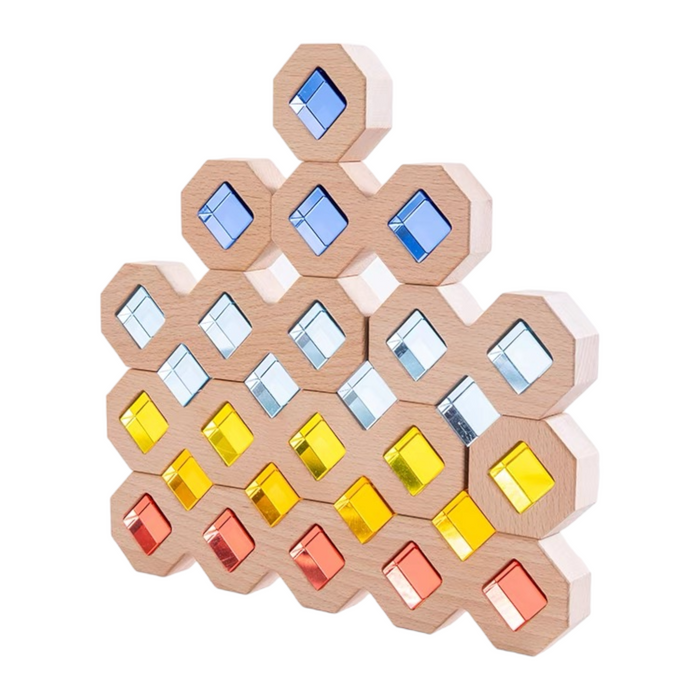 **Pre-order (Ships in 2-3 Weeks)**12-Piece Wooden Window Building Blocks Set with Storage Tray | Lucite-Compatible