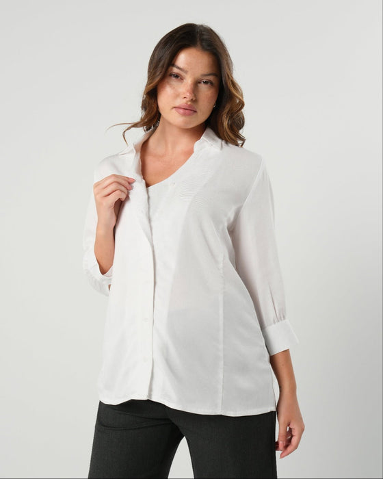 No-Gap Maternity Nursing Button Down Shirt in TENCEL (Regular & Petite) - Nature Baby Outfitter