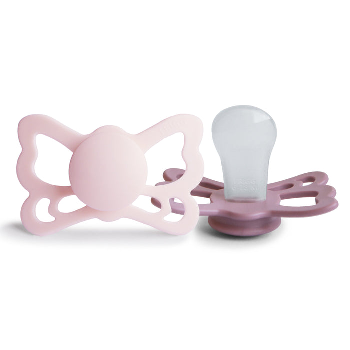 FRIGG Butterfly Anatomical Silicone Pacifier 2-Pack (6-18 Months) - Nature Baby Outfitter