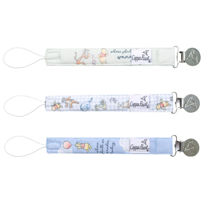 Hundred Acre Wood Binky Clips - 3 Pack