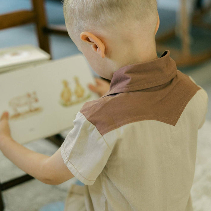 Oatmeal | Kids' Western Button-Up Shirt