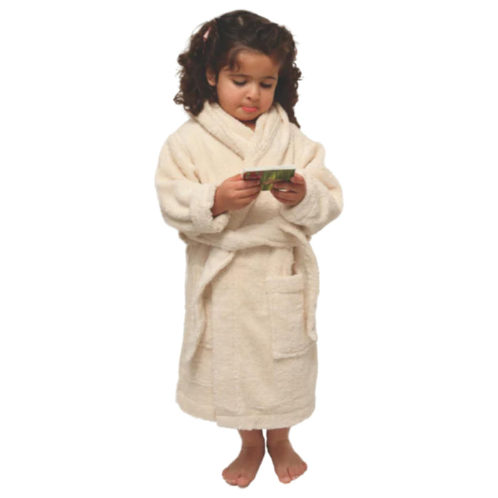 Hooded Toddler Bathrobe - GOTS Certified Organic Cotton