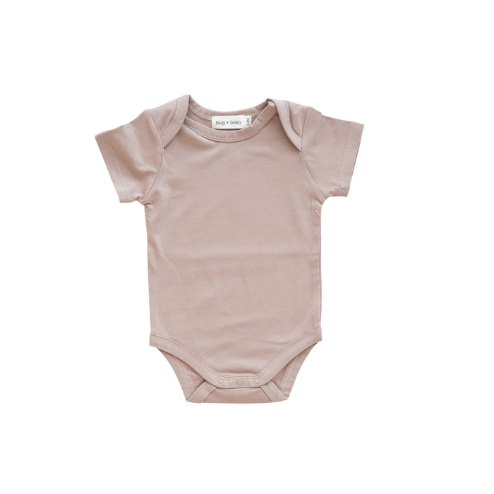 Mocha Organic Cotton Short Sleeve Bodysuit