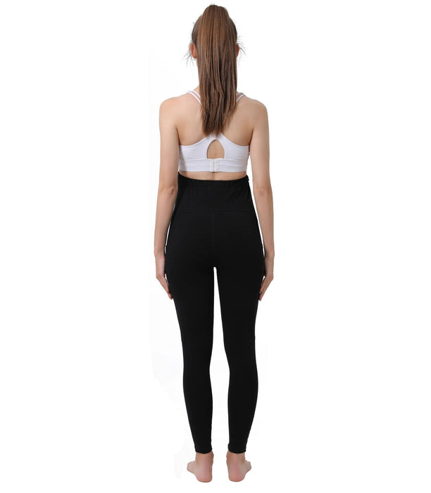 Black Pregnancy Yoga Pants with Pockets Maternity Tights