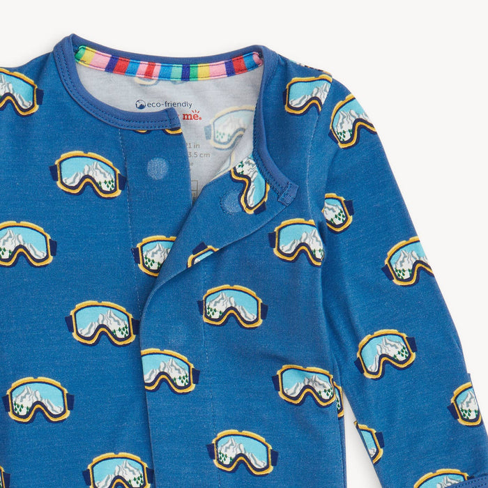 Blue Powder Playtime Modal Footie Pajamas