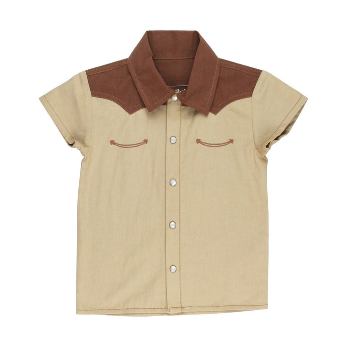 Oatmeal | Kids' Western Button-Up Shirt