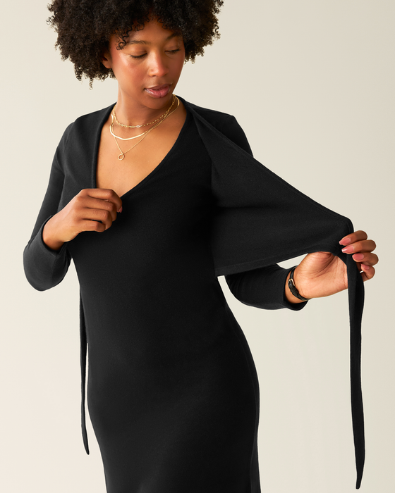 Kate Nursing Wrap Sweater Dress