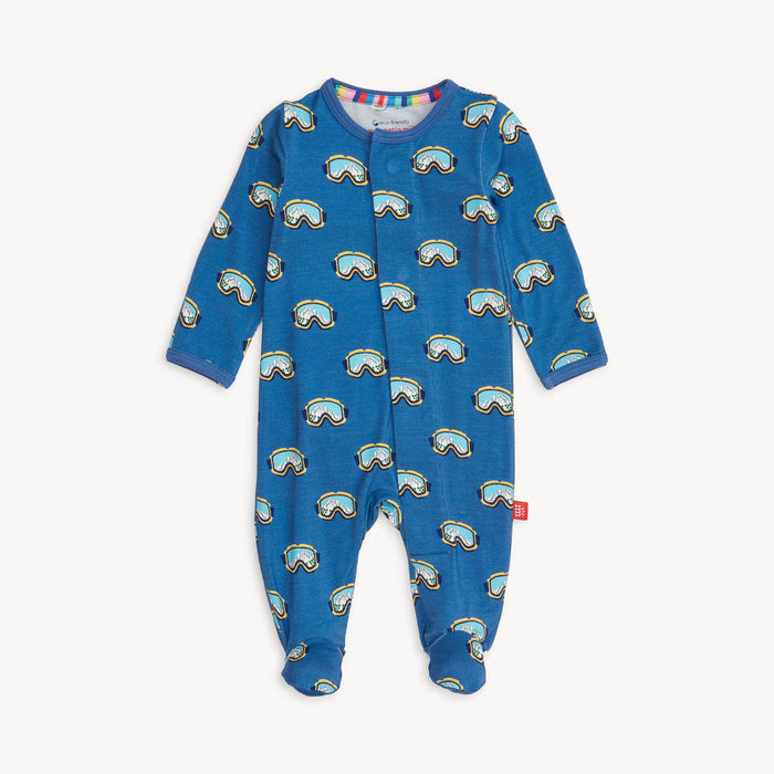 Blue Powder Playtime Modal Footie Pajamas