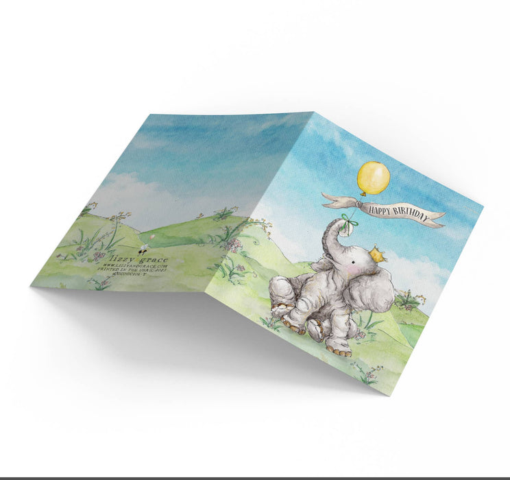 Ellie & the Balloon Birthday Card