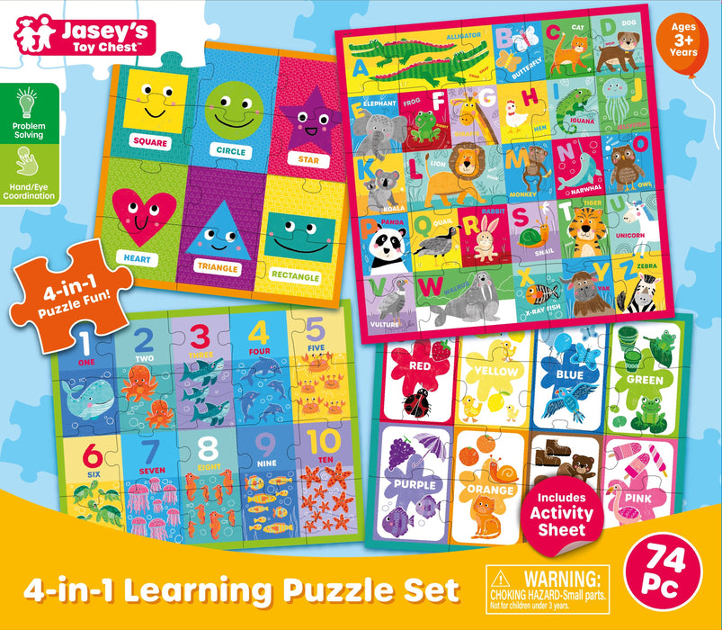 4-In-1 Learning Puzzle Set