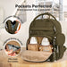 Dark Olive Play Diaper Bag Backpack, Baby Bag with Changing Pad - Nature Baby Outfitter