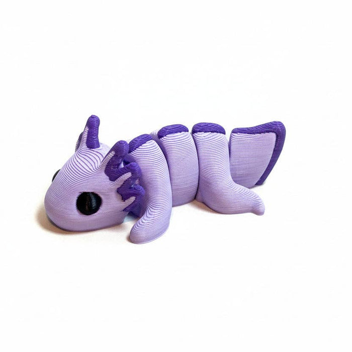 Axolotl (Purple) • Mini 3D Printed Articulated Animal • Flexi Animals [#29] - Nature Baby Outfitter