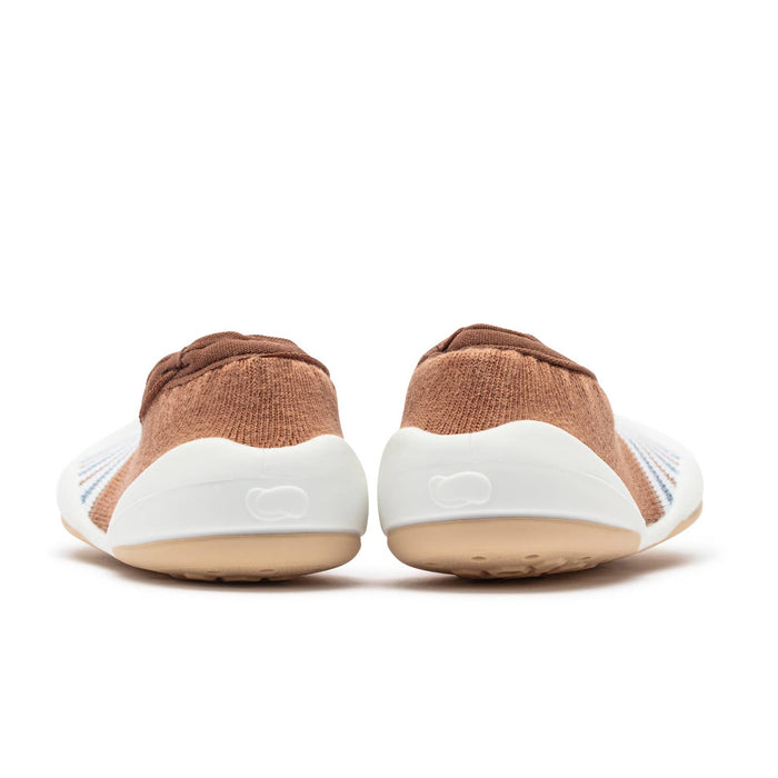 Flat Striped Brown Baby Crib Shoes