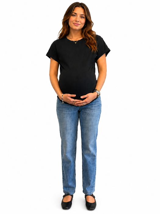 Maternity 30" Straight Leg Jean w/ Bellyband in Yonkers