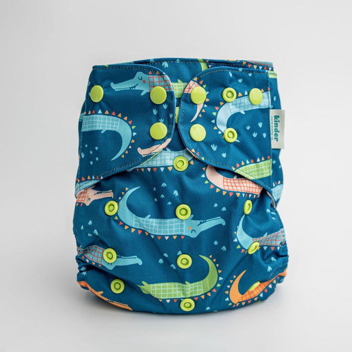 Animals and Insects: Essentials Pocket Cloth Diaper with Athletic Wicking Jersey, Grows with your Baby
