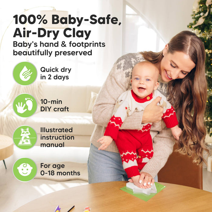 Trove Baby Hand & Footprint Ornament Keepsake, Paw Print Kit - Nature Baby Outfitter