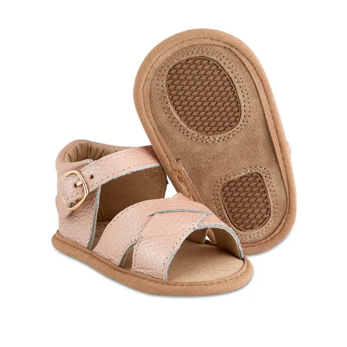 Blush Leather Baby Sandals