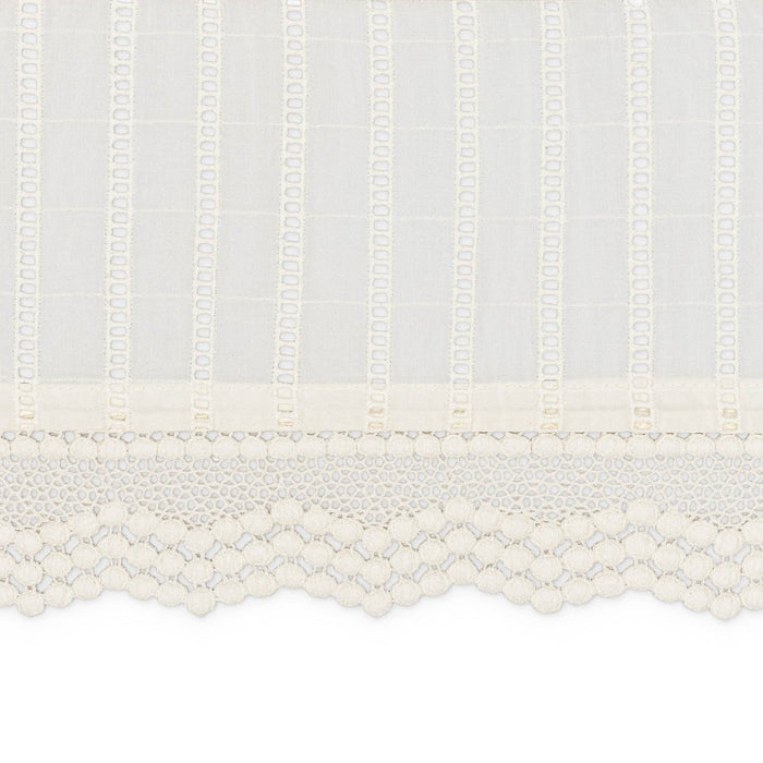 Off-White Lace Scallop Crib Skirt