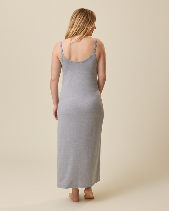 Heather Grey Sunday Maternity & Nursing Maxi Dress