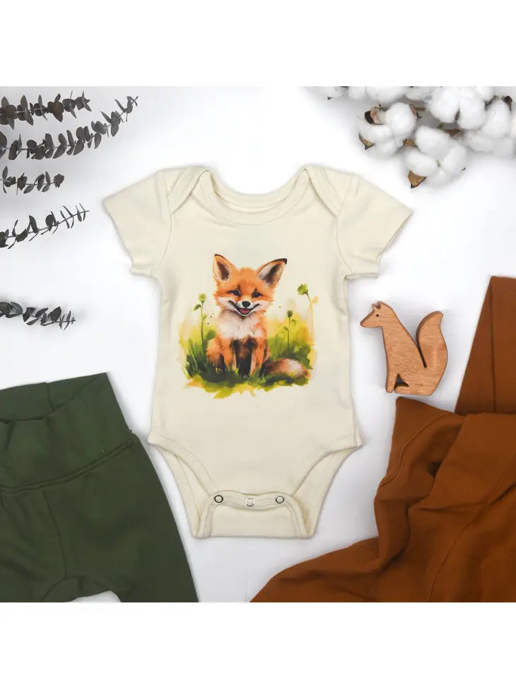 Tod Organic Cotton Short Sleeve Bodysuit — Nature Baby Outfitter