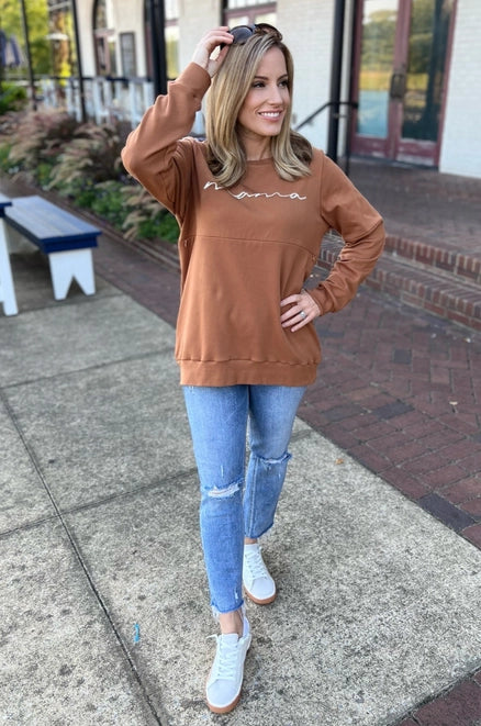 Caramel "Mama" Nursing Sweatshirt