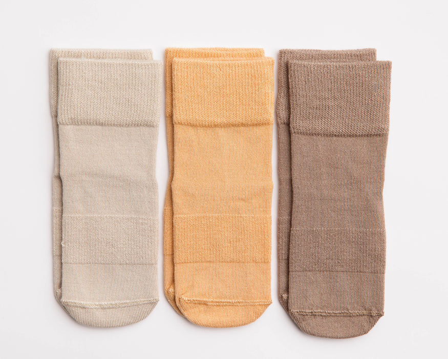 Caramel - Non-Slip Baby Socks Toffee, Butterscotch, Coffee