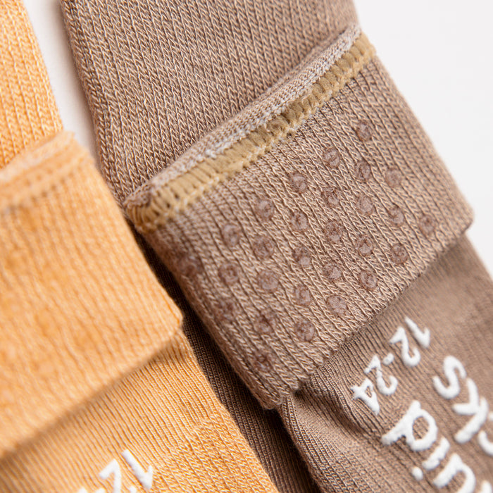Caramel - Non-Slip Baby Socks Toffee, Butterscotch, Coffee