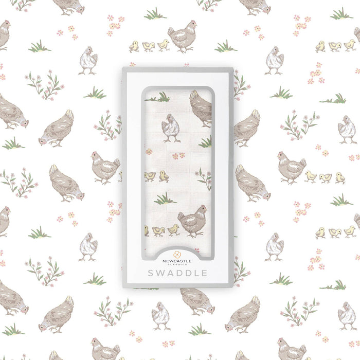 Farm Chickens Bamboo Swaddle