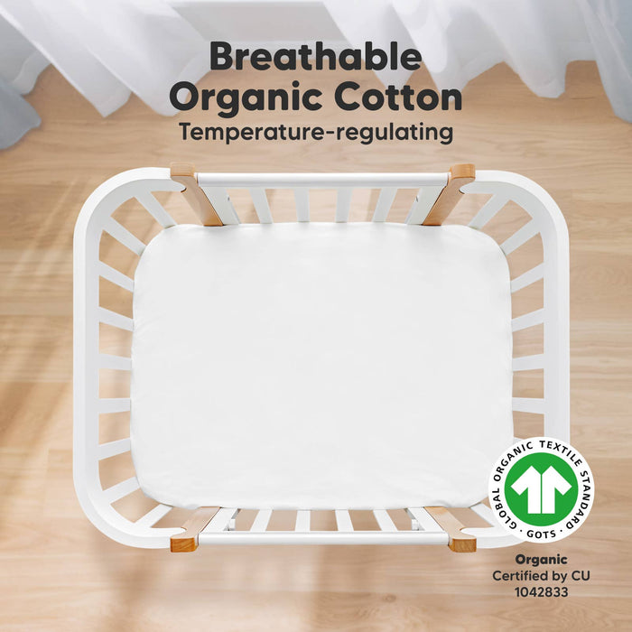 Soft White Mini Crib Sheets, Pack n Play