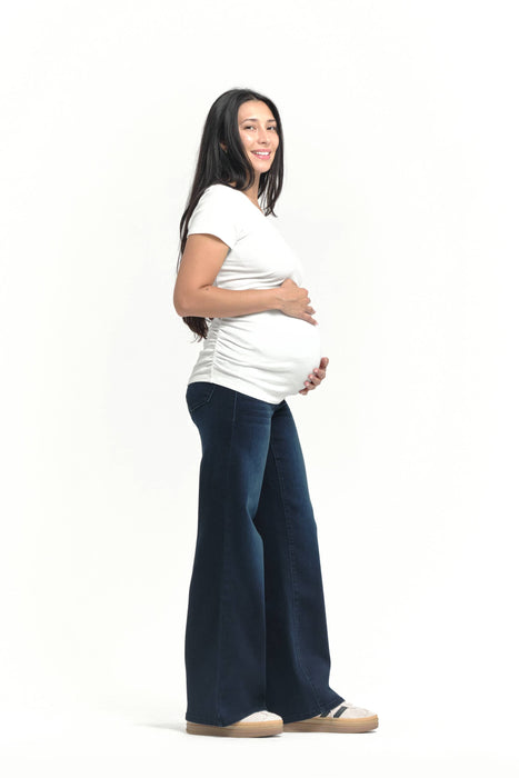 Maternity 32" Better Butter Wide Leg Jean in Yanique