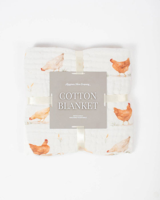 Classic Chicken Cotton Kid Blanket
