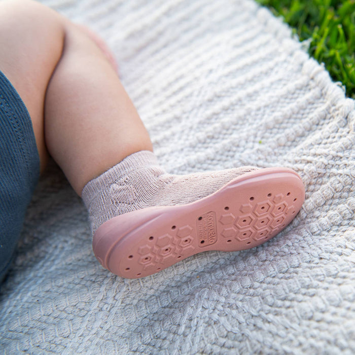 Brandy Rose Cable Knit Baby Crib Shoes