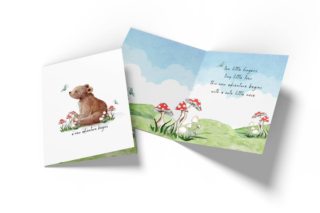 New Baby Bear Card | Baby Shower | Congratulations