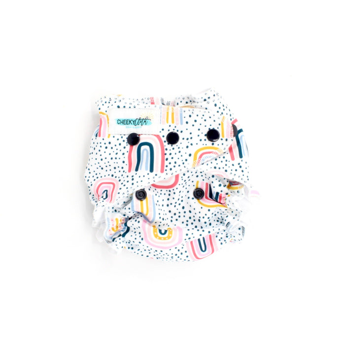 Rainbow Cheeky Cloth One Size Reusable Swim Diaper