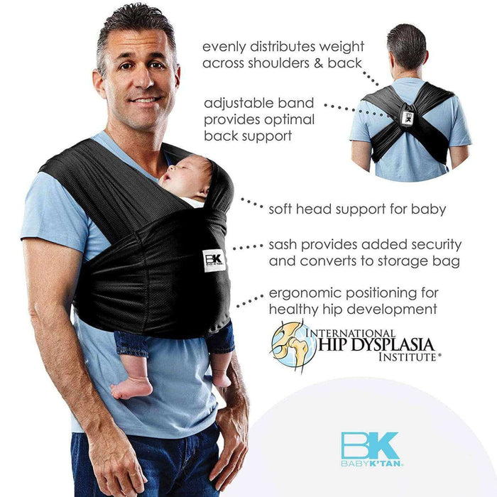 Baby K'tan Breeze Baby Carrier | Charcoal - Nature Baby Outfitter