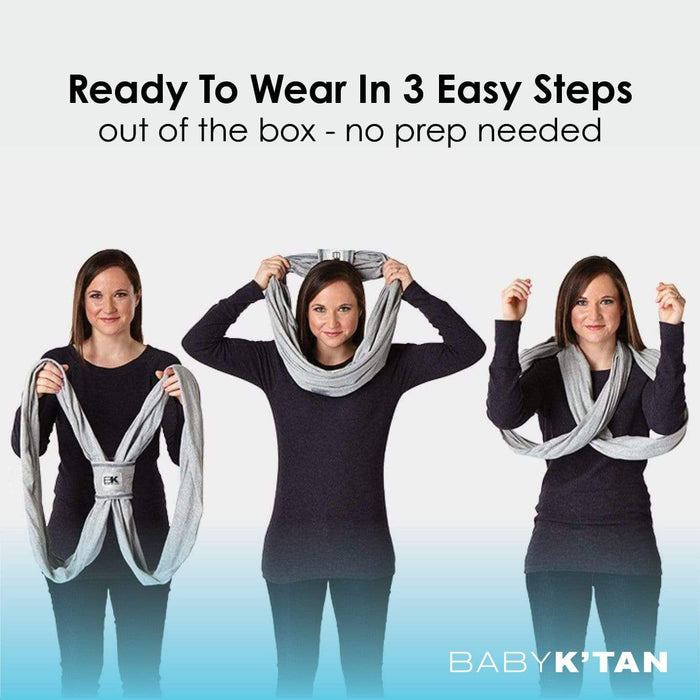 Baby K'tan Breeze Baby Carrier | Charcoal - Nature Baby Outfitter