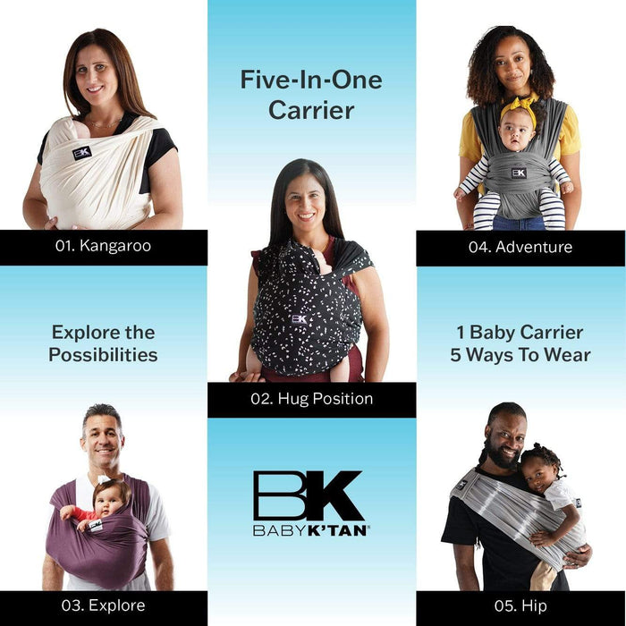 Baby K'tan Breeze Baby Carrier | Charcoal - Nature Baby Outfitter