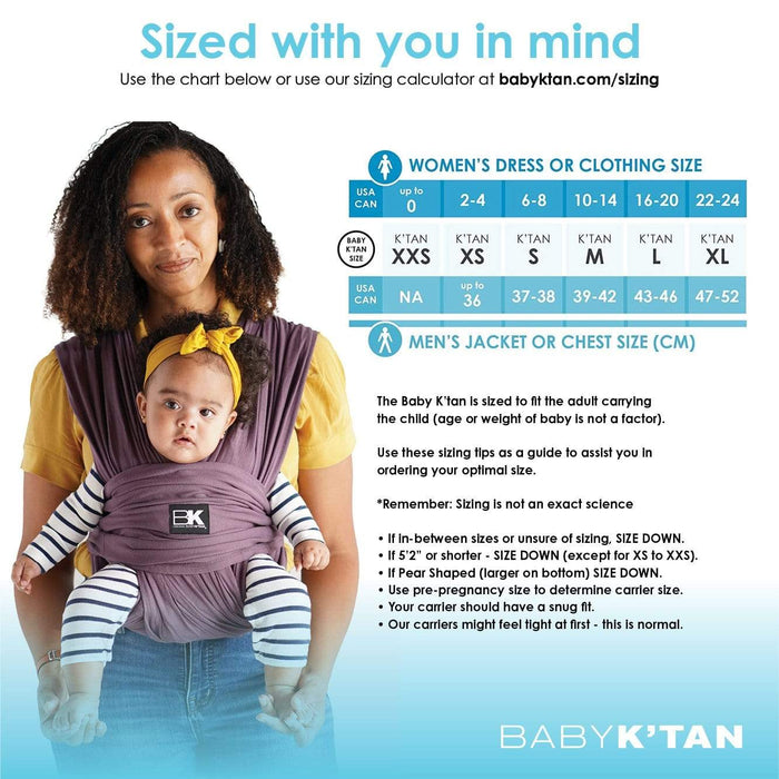 Baby K'tan Original Baby Carrier | Eggplant - Nature Baby Outfitter