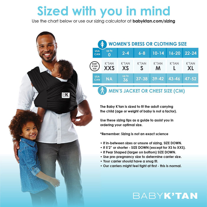 Baby K'tan Breeze Baby Carrier | Black - Nature Baby Outfitter