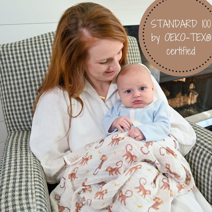 Monkey Around Swaddle Blanket