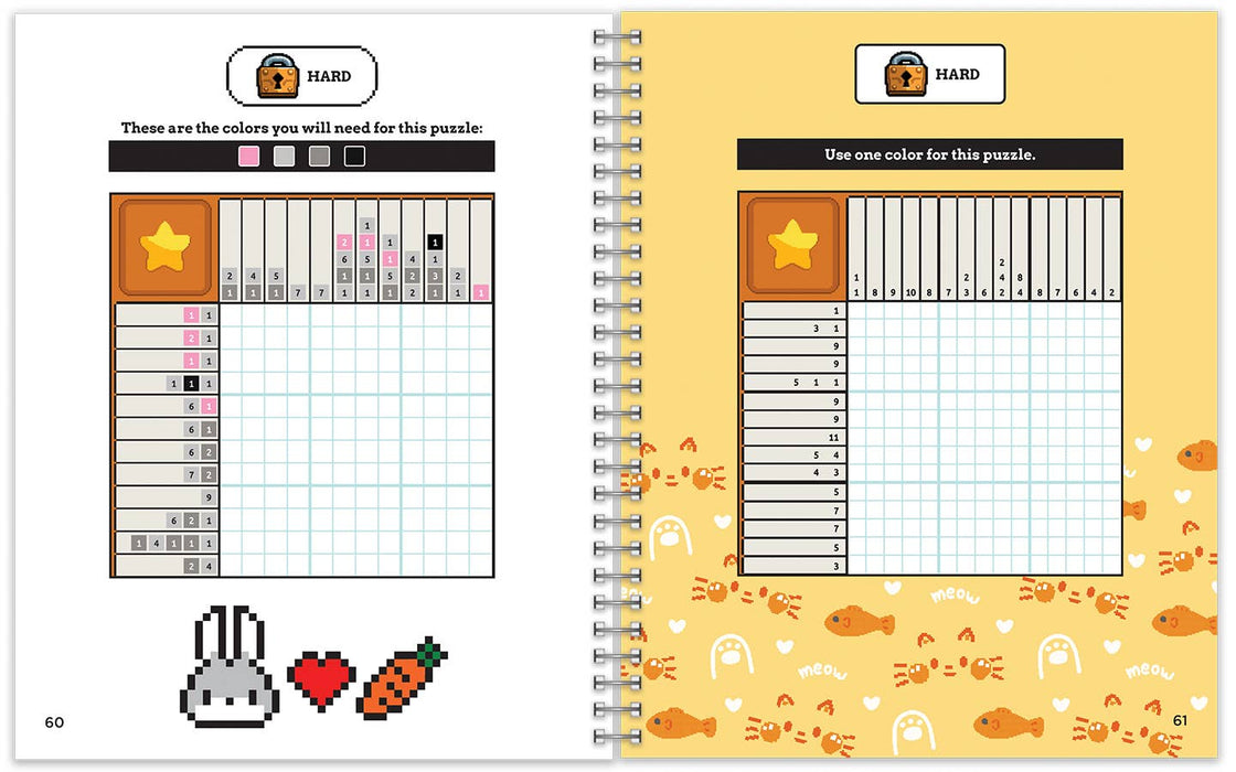 Picture Cross Cats & Dogs and Other Pets 100+ Nonogram Logic Coloring Puzzles
