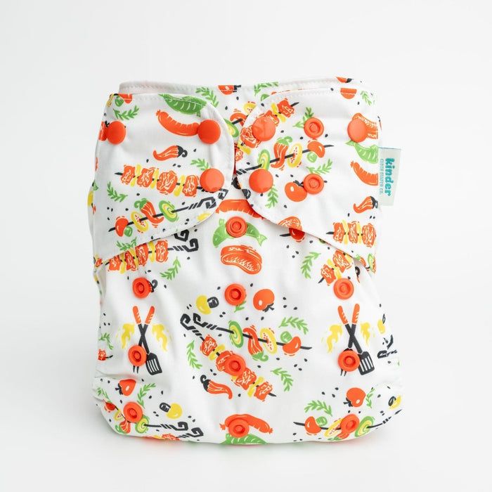 Food: Essentials Pocket Cloth Diaper with Athletic Wicking Jersey, Grows with your Baby