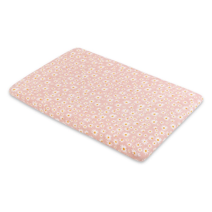 T28034,Babyletto,Daisy Muslin All-Stages Bassinet Sheet in GOTS Certified Organic Cotton