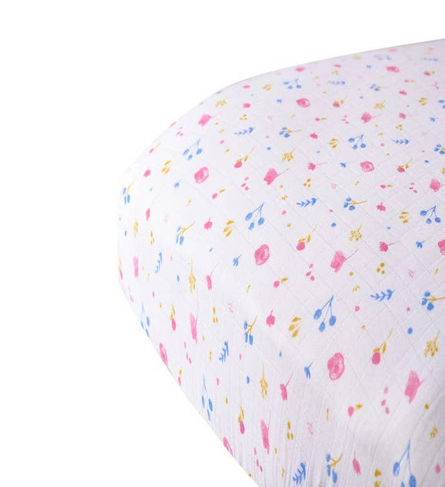 Watercolor Flower Crib Sheet