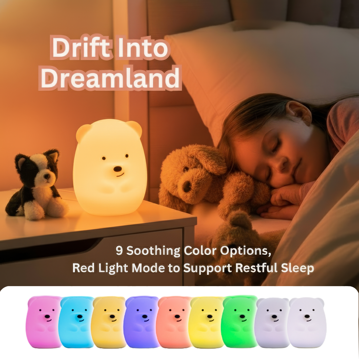 LumiPets® Benny the Bear- Children's Touch Night Light - Nature Baby Outfitter