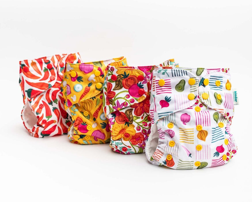 Food: Essentials Pocket Cloth Diaper with Athletic Wicking Jersey, Grows with your Baby