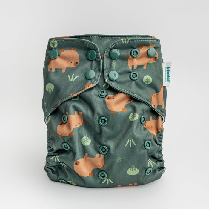 Animals and Insects: Essentials Pocket Cloth Diaper with Athletic Wicking Jersey, Grows with your Baby